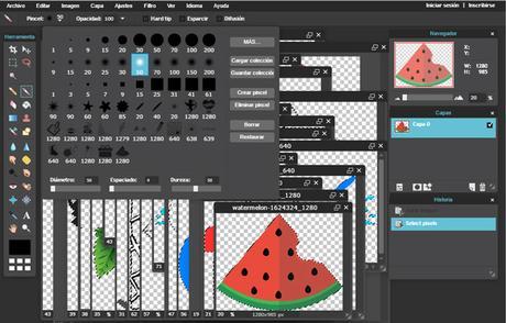 Pinceles con Pixlr
