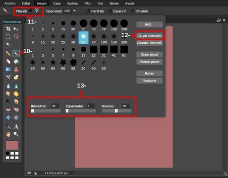 Pinceles con Pixlr