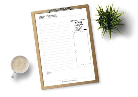 Imprimible: Organizador semanal y lista de tareas