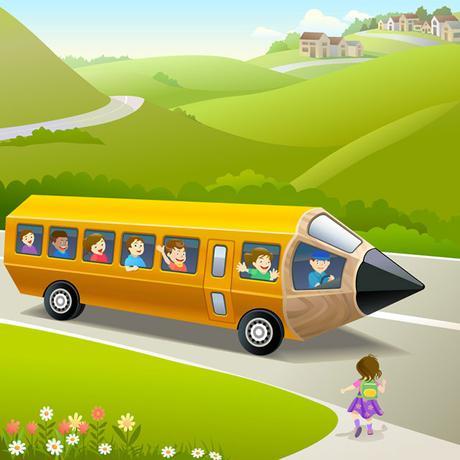 cartoon_pencil_school_bus_vector