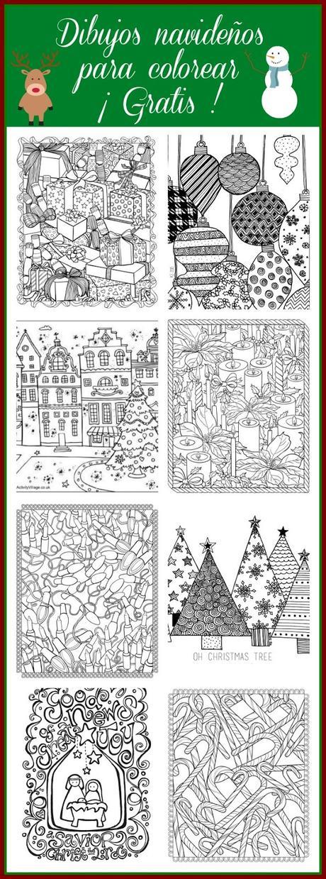 10 Dibujos navideños para colorear 10 Dibujos navideños para colorear