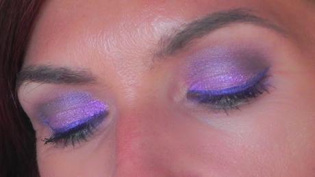 Violeta perlado con toque de verde (Look con Nyx)