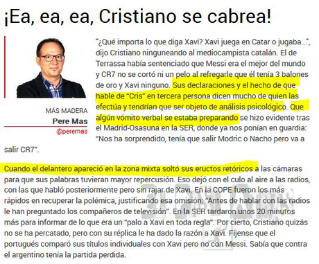 Prensa deportiva española insultando a CR7