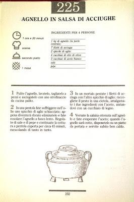 Agnello in salsa di acciughe- Cordero con salsa de anchoas