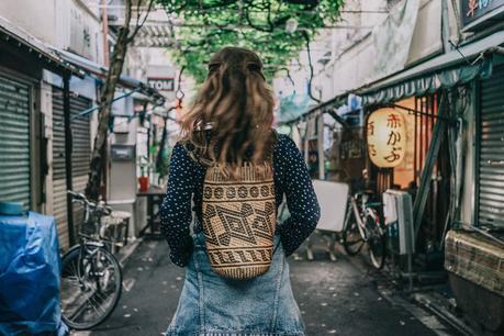 Tokyo_Travel_Guide-Outfit-Collage_Vintage-Street_Style-Reformation_Shorts-Realisation_Par_Stars_Blouse-Sneakers-Flea_Market_Backpack-98
