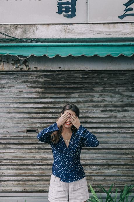 Tokyo_Travel_Guide-Outfit-Collage_Vintage-Street_Style-Reformation_Shorts-Realisation_Par_Stars_Blouse-Sneakers-Flea_Market_Backpack-82
