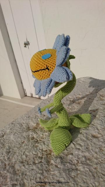 Amigurumi Girasol Poderoso Plantas VS Zombis