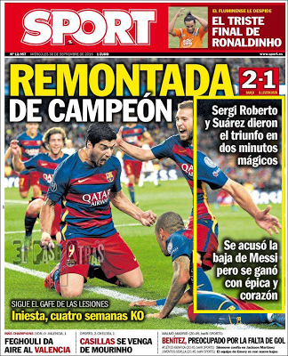 Si remonta el Barcelona en Champions en 2 minutos y si lo hace el Real Madrid