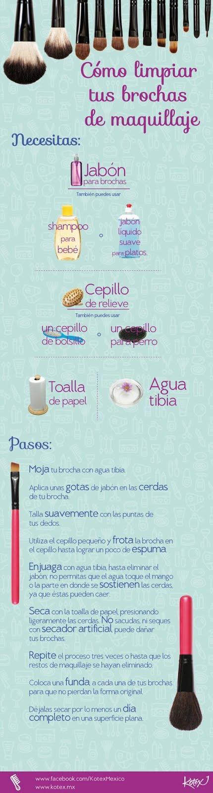 Limpieza en tus brochas de maquillaje