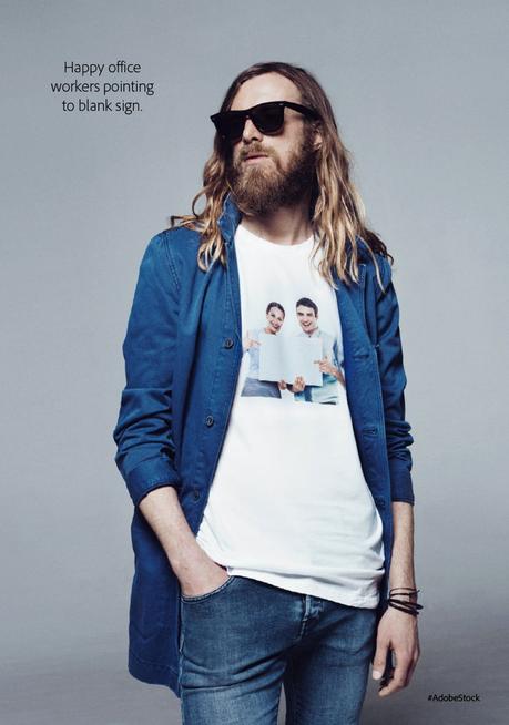 Adobe lanza una colección de camisetas con las típicas fotos de stock