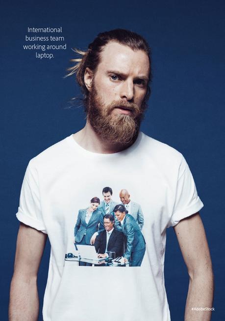Adobe lanza una colección de camisetas con las típicas fotos de stock