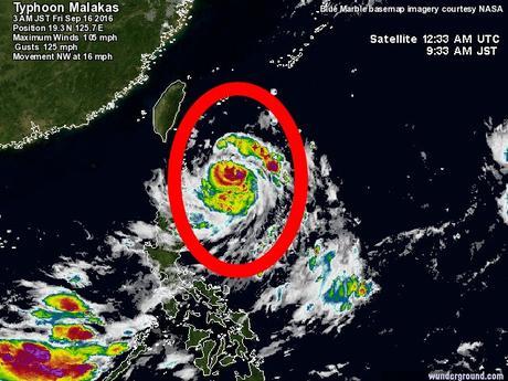Taiwán otra vez en Alerta, pero ahora por el tifón 