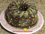 Bizcocho chocolate relleno crema cacao bañado blanco thermomix