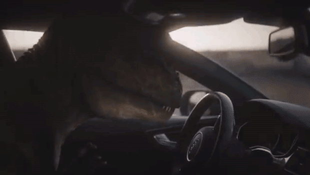Un tiranosaurio protagoniza este delirante anuncio de Audi