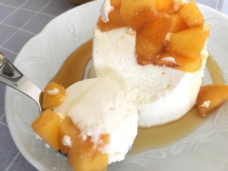 postres recetas delikatissen postres rápidos postres individuales postres fáciles postres en vasito postres de yogur postres con fruta melocotón de Calanda Flan de yogur 