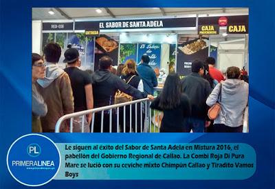 En Mistura 2016: SABOR DE SANTA ADELA PRIMER  LUGAR EN LA CATEGORÍA DE COCINAS REGIONALES…