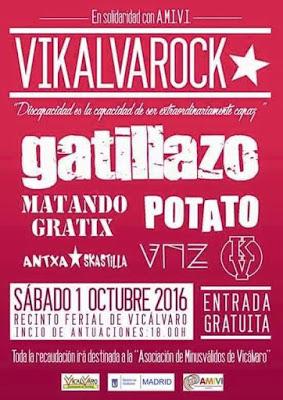 Gatillazo, Matando Gratix y Potato, gratis en el VikalvaRock del barrio madrileño de Vicálvaro