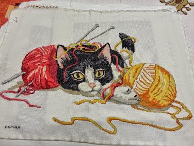 Cuadro de punto de cruz, y esquemas