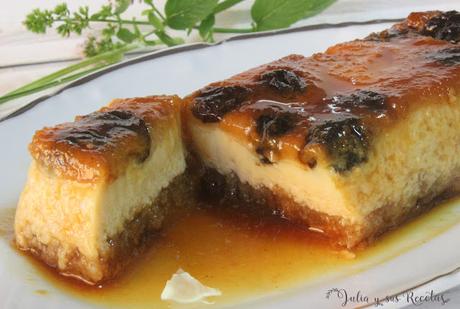 RECETA -  Pudin de bizcocho y pasas