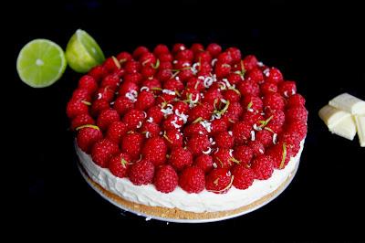 Tarta de queso y chocolate blanco sin horno ni fuego ni nada