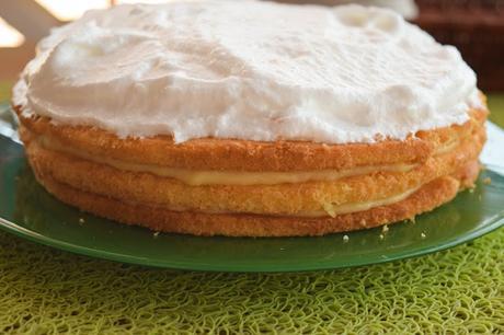 Tarta de Merengue y Crema Pastelera Sin Gluten