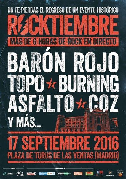 Rocktiembre. Plaza de Toros de Las Ventas. Madrid, 17-IX-2016