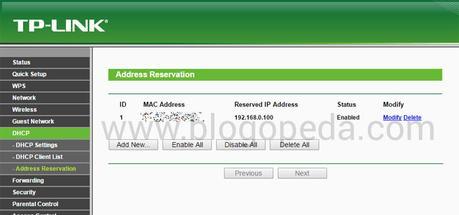 DHCP - reservar una dirección ip reservar una dirección ip
