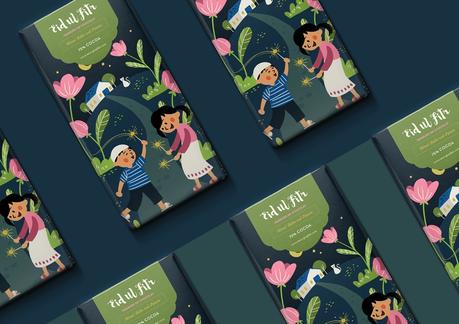 Un bonito packaging de chocolate ilustrado con tradiciones de Indonesia