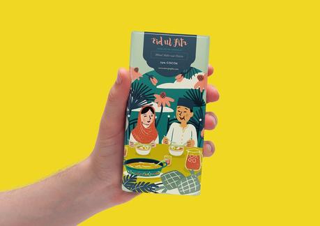 Un bonito packaging de chocolate ilustrado con tradiciones de Indonesia