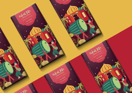 Un bonito packaging de chocolate ilustrado con tradiciones de Indonesia