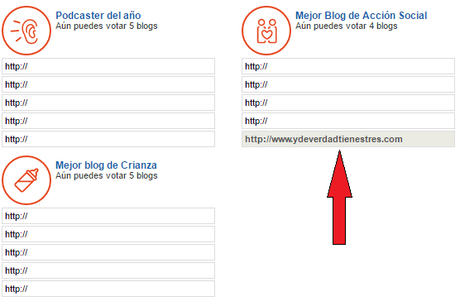 Pues sí, me presento a los premios Bitácoras. ¿Me regalas un voto? ¡Vamos a por todas! Pues sí, me presento a los premios Bitácoras. ¿Me regalas un voto? ¡Vamos a por todas!