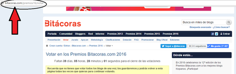 Pues sí, me presento a los premios Bitácoras. ¿Me regalas un voto? ¡Vamos a por todas! Pues sí, me presento a los premios Bitácoras. ¿Me regalas un voto? ¡Vamos a por todas!