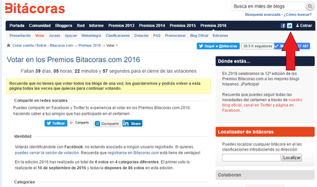 Pues sí, me presento a los premios Bitácoras. ¿Me regalas un voto? ¡Vamos a por todas! Pues sí, me presento a los premios Bitácoras. ¿Me regalas un voto? ¡Vamos a por todas!