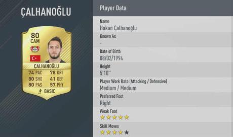 lanzadores de falta de FIFA 17 hakan calhanoglu