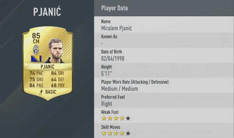 lanzadores de falta de FIFA 17 miralem pjanic