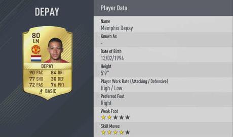 lanzadores de falta de FIFA 17 memphis depay