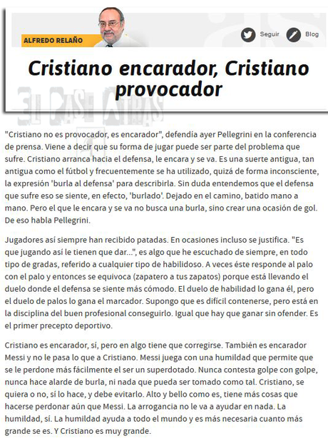 Las diferentes críticas de Relaño al juego provocador de Neymar y al de Cristiano