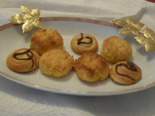 Galletas de coco y de mantequilla