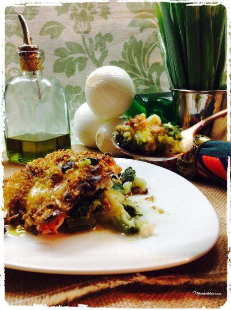 Brócoli y calabacín con cobertura crujiente de miga y nueces Brócoli y calabacín con cobertura crujiente de miga y nueces 4