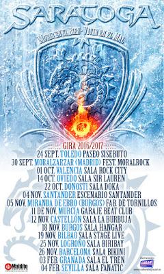 Fechas de los próximos 17 conciertos de Saratoga