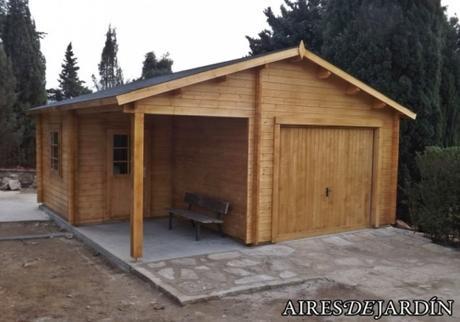 Garaje de madera Roger 5 de 530x570 cm. por AIRES DE JARDIN en Vallbona d'Anoia (LLEIDA)  