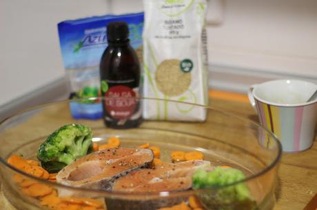 Salmón teriyaki