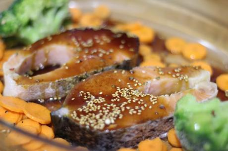 Salmón teriyaki
