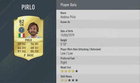 Los mejores pasadores de FIFA 17 pasadores de FIFA 17 andrea pirlo