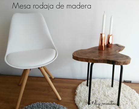 DIY: MESA AUXILIAR CON RODAJA DE MADERA