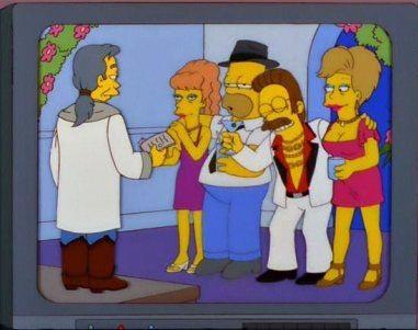 Homer y Flanders en Las Vegas