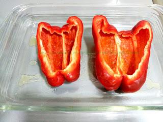 PIMIENTOS CON QUESO, JAMÓN Y HUEVO