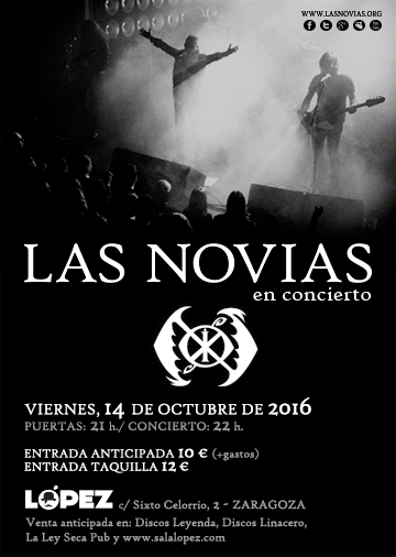 Concierto de Las Novias en Sala López de Zaragoza
