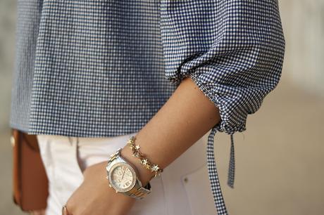 OFF SHOULDER PLAIDS TOP