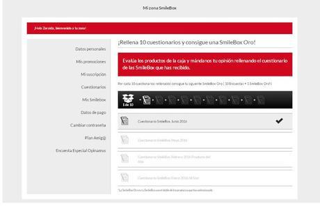 Cuestionarios de productos mensuales en Smilebox